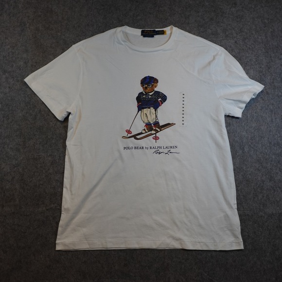 Polo Ralph Lauren Other - Polo Ralph Lauren Shirt Mens Medium White Bear Skiing Fair Isle Classic Cotton